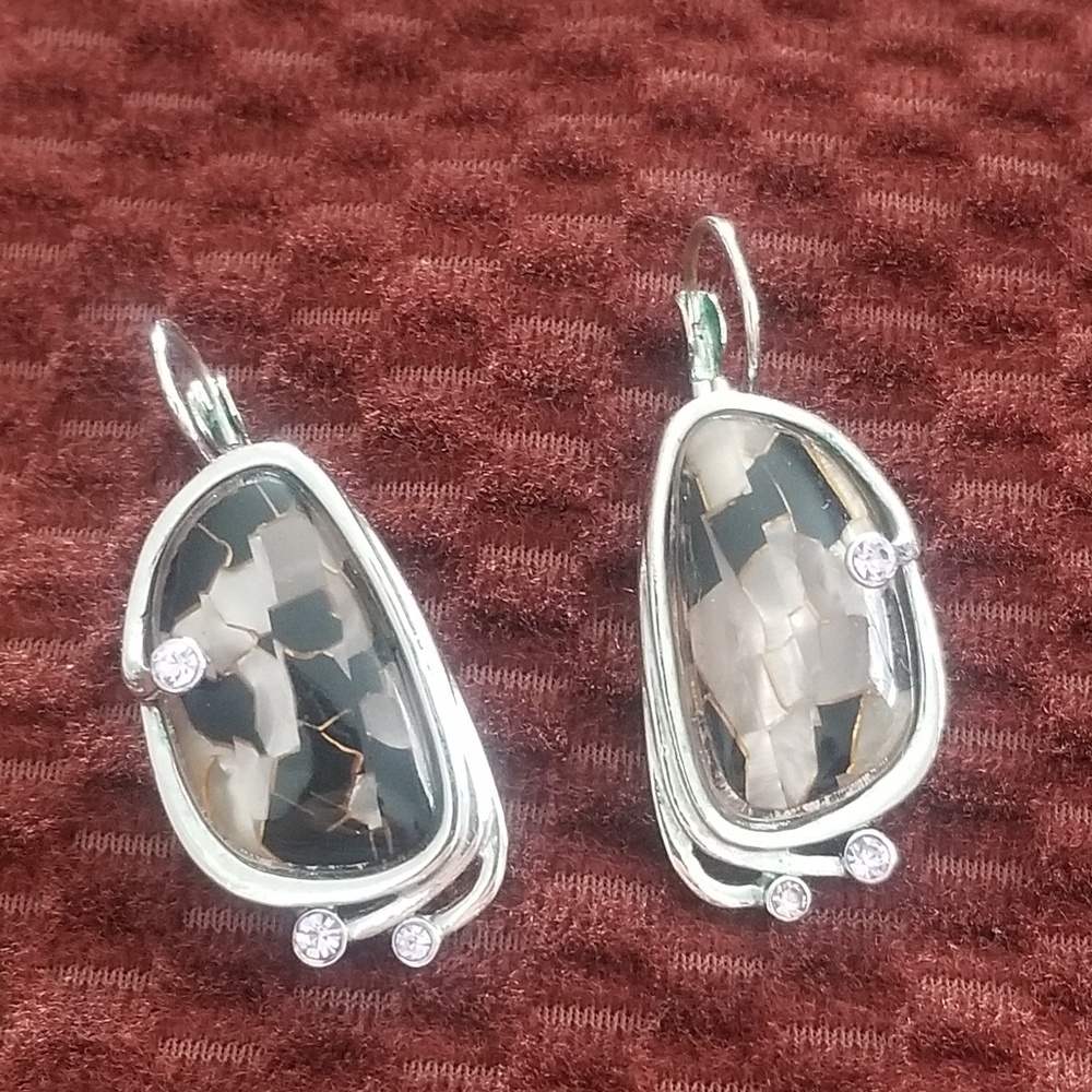 Unique purple stone earrings